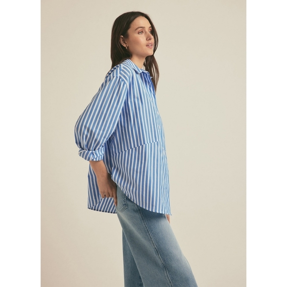 Favorite Daughter | The Door's Always Open Ex-boyfriend Shirt In Blue Stripe - Picture 2 of 16